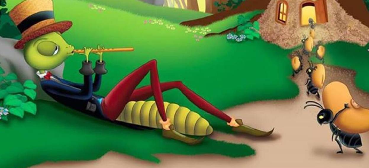 Tembel Ağustos Böceği ve Çalışkan Karınca'nın Hikayesi