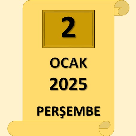 2 Ocak 2025 - 2 Recep 1446 