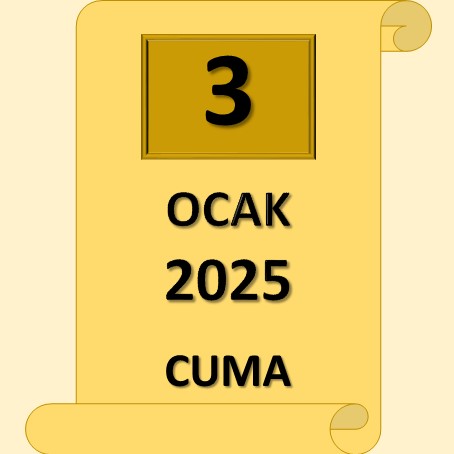 3 Ocak 2025 - 3 Recep 1446 